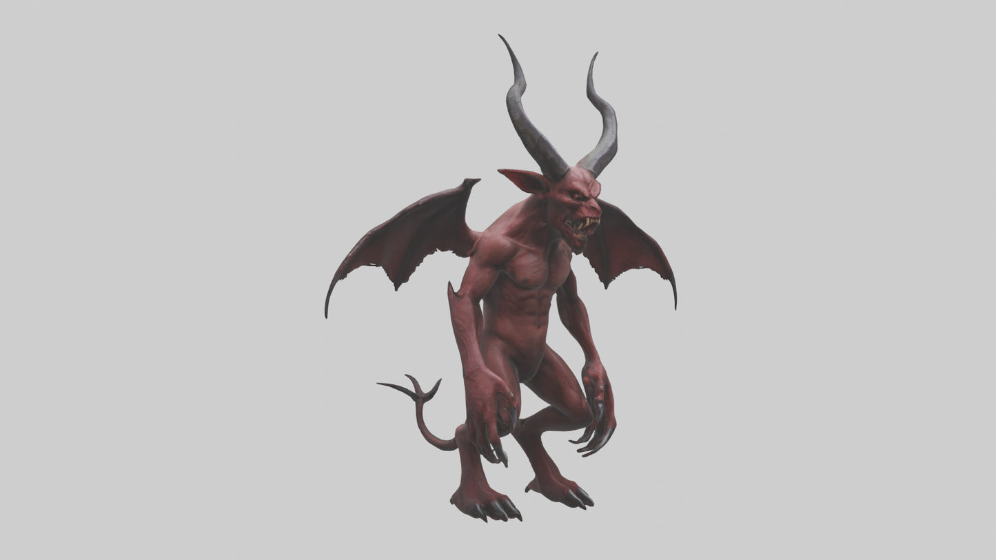 3D model Devilish Beast model VR / AR / low-poly