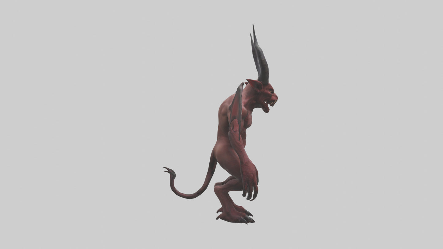 3D model Devilish Beast model VR / AR / low-poly