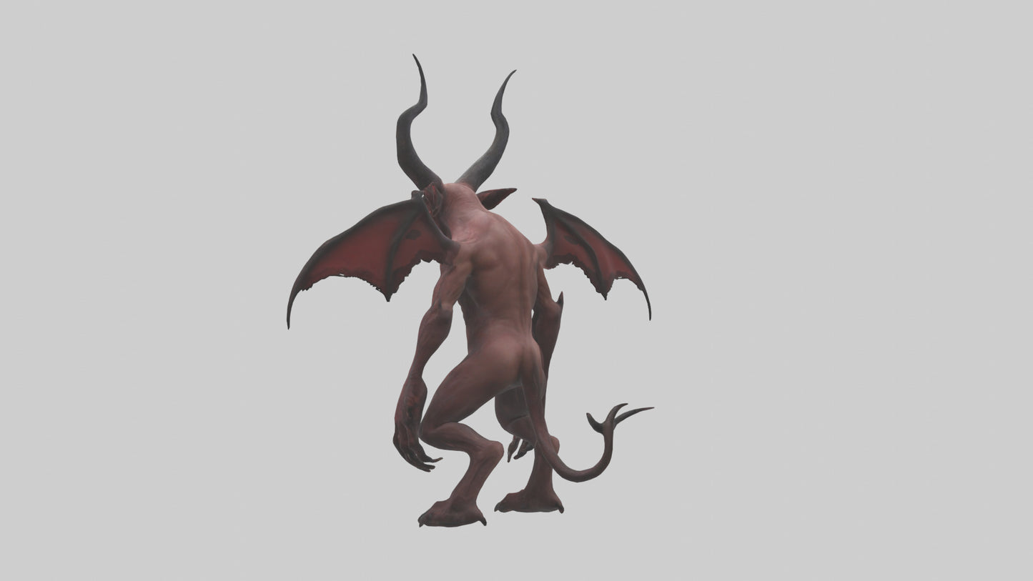 3D model Devilish Beast model VR / AR / low-poly