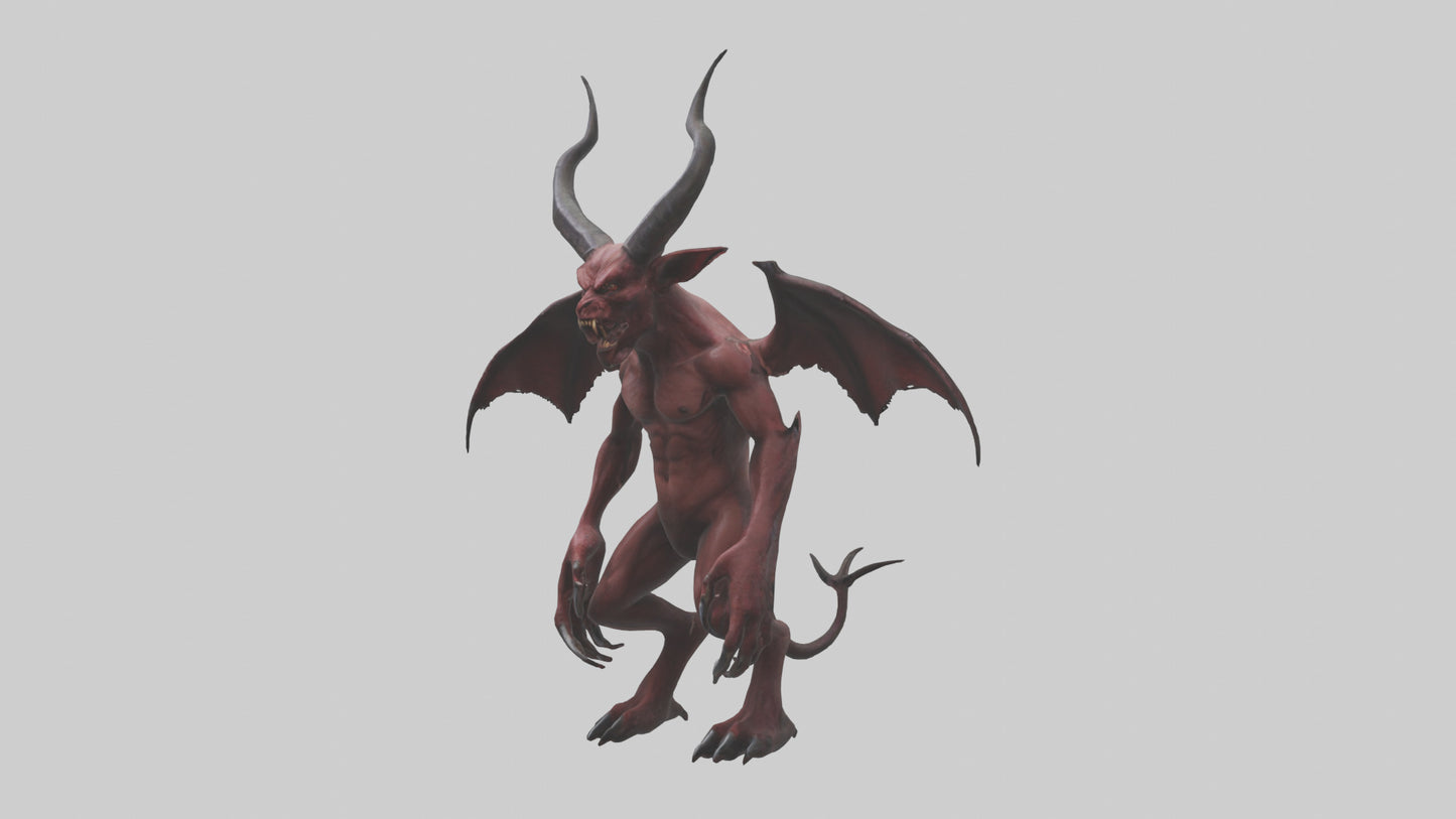 3D model Devilish Beast model VR / AR / low-poly