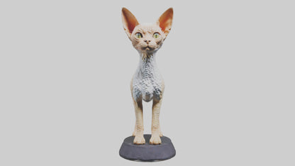 3D model Devon Rex statue model VR / AR / low-poly
