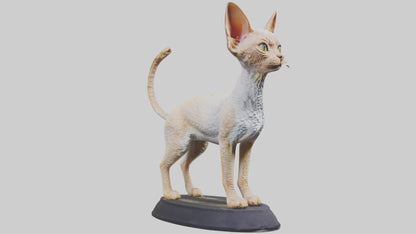 3D model Devon Rex statue model VR / AR / low-poly