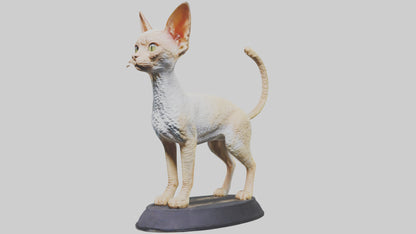 3D model Devon Rex statue model VR / AR / low-poly
