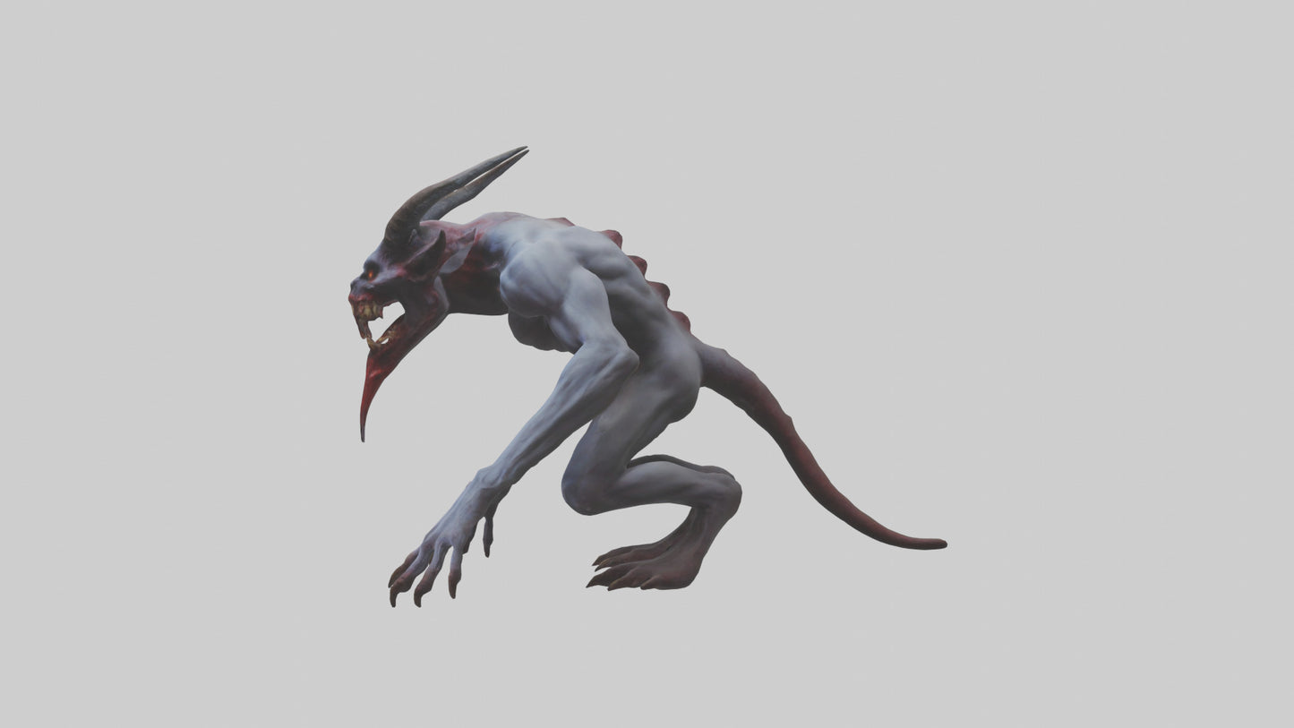3D model Devouring Demon model 2 VR / AR / low-poly