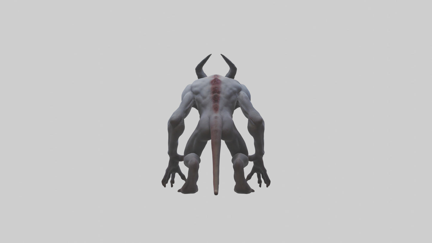 3D model Devouring Demon model 2 VR / AR / low-poly