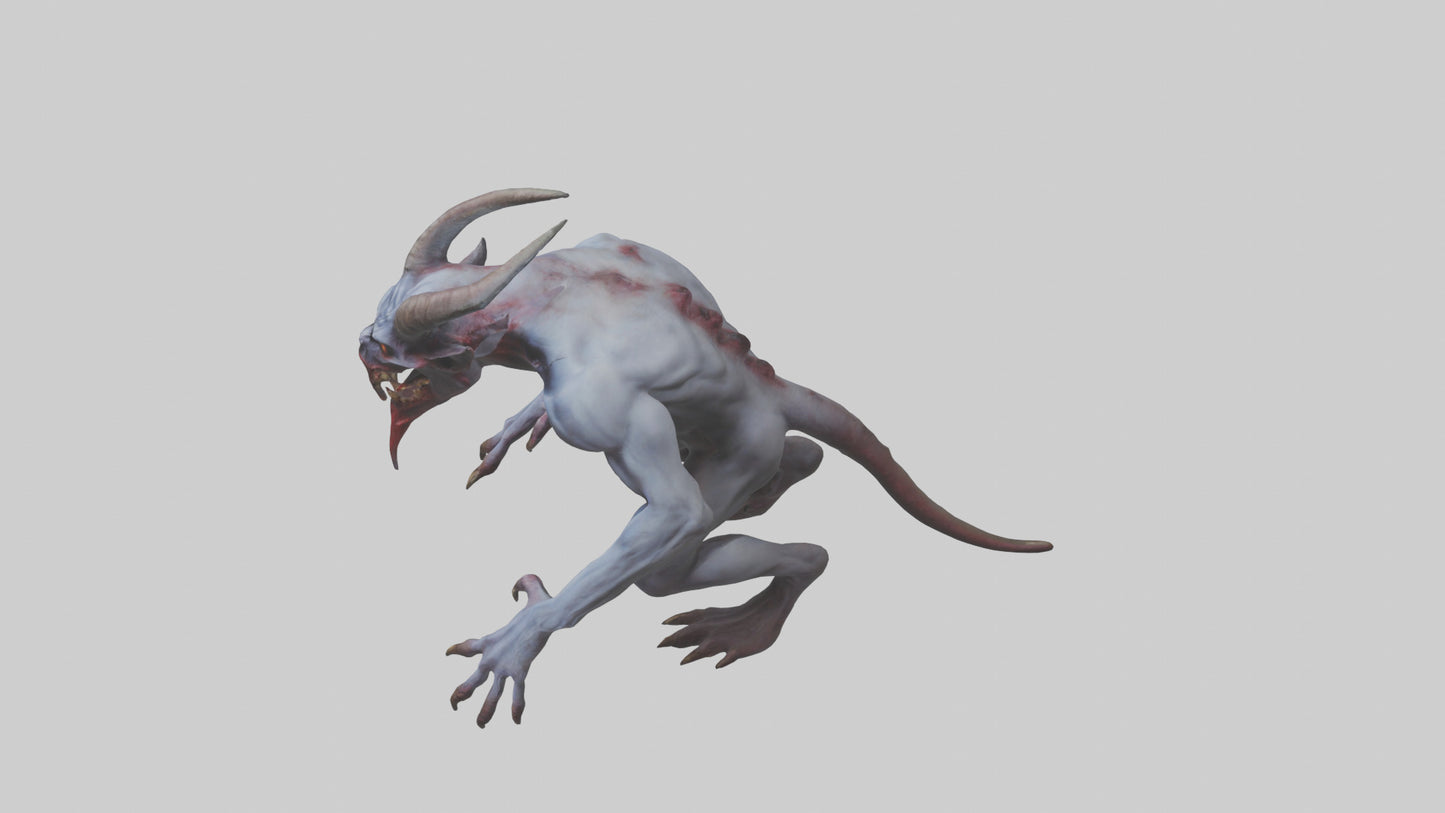 3D model Devouring Demon model 2 VR / AR / low-poly
