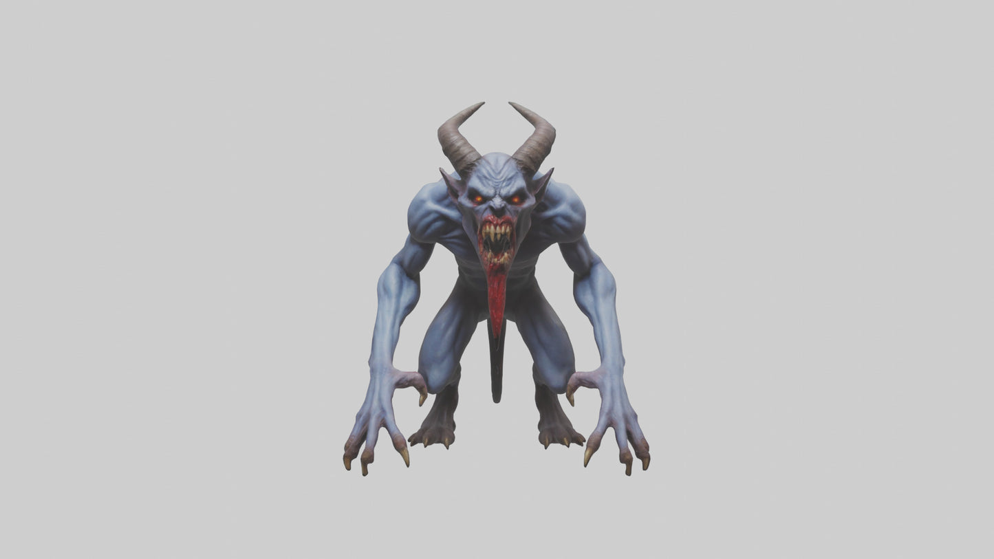 3D model Devouring Demon model 2 VR / AR / low-poly