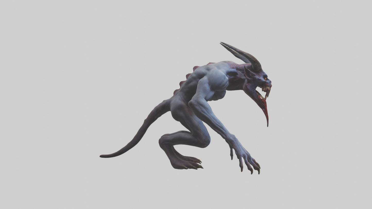 3D model Devouring Demon model 2 VR / AR / low-poly