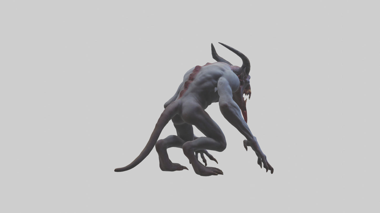3D model Devouring Demon model 2 VR / AR / low-poly