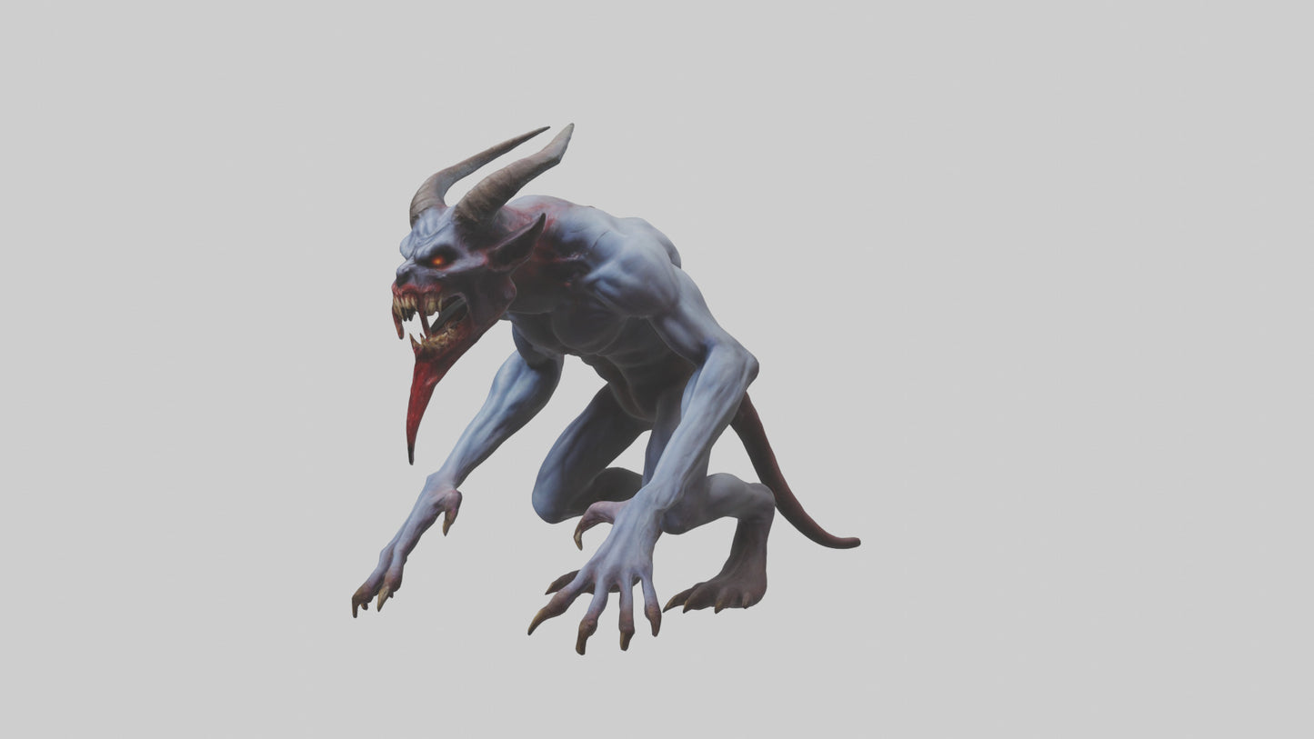 3D model Devouring Demon model 2 VR / AR / low-poly