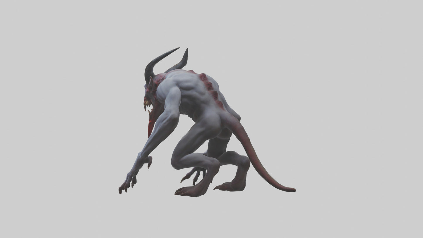 3D model Devouring Demon model 2 VR / AR / low-poly