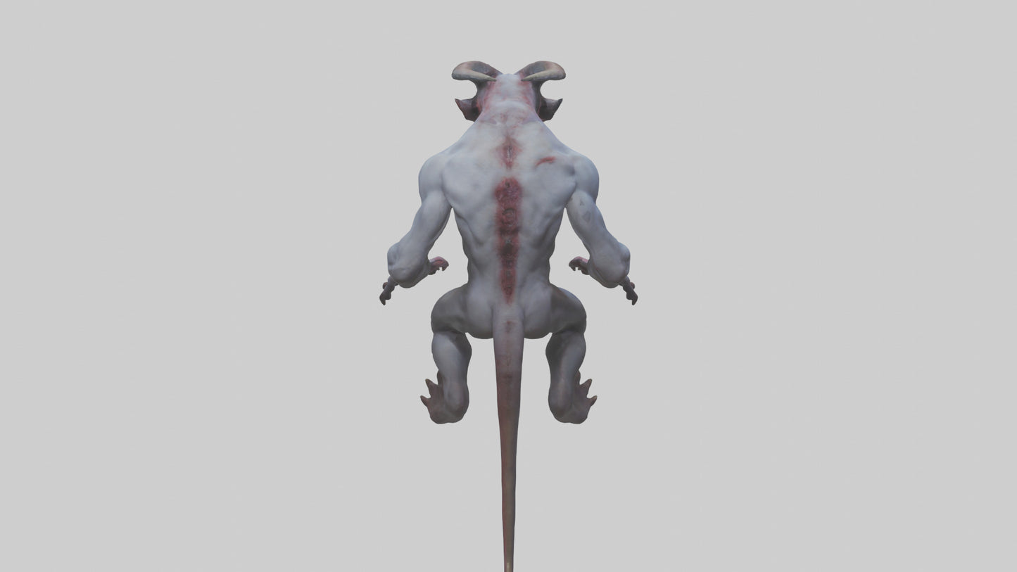 3D model Devouring Demon model 2 VR / AR / low-poly