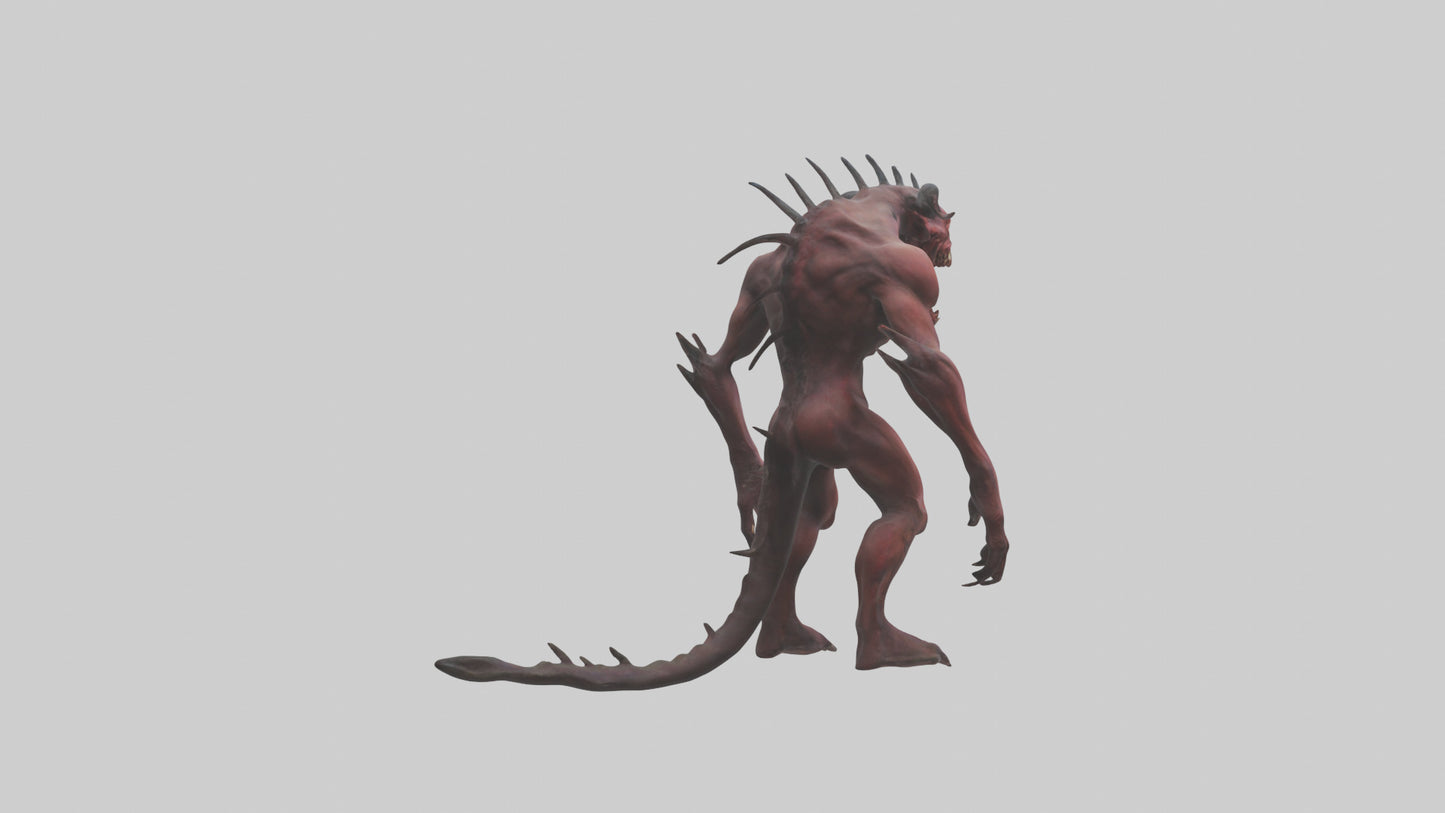 3D model Devouring demon model VR / AR / low-poly