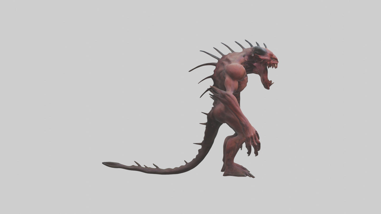 3D model Devouring demon model VR / AR / low-poly