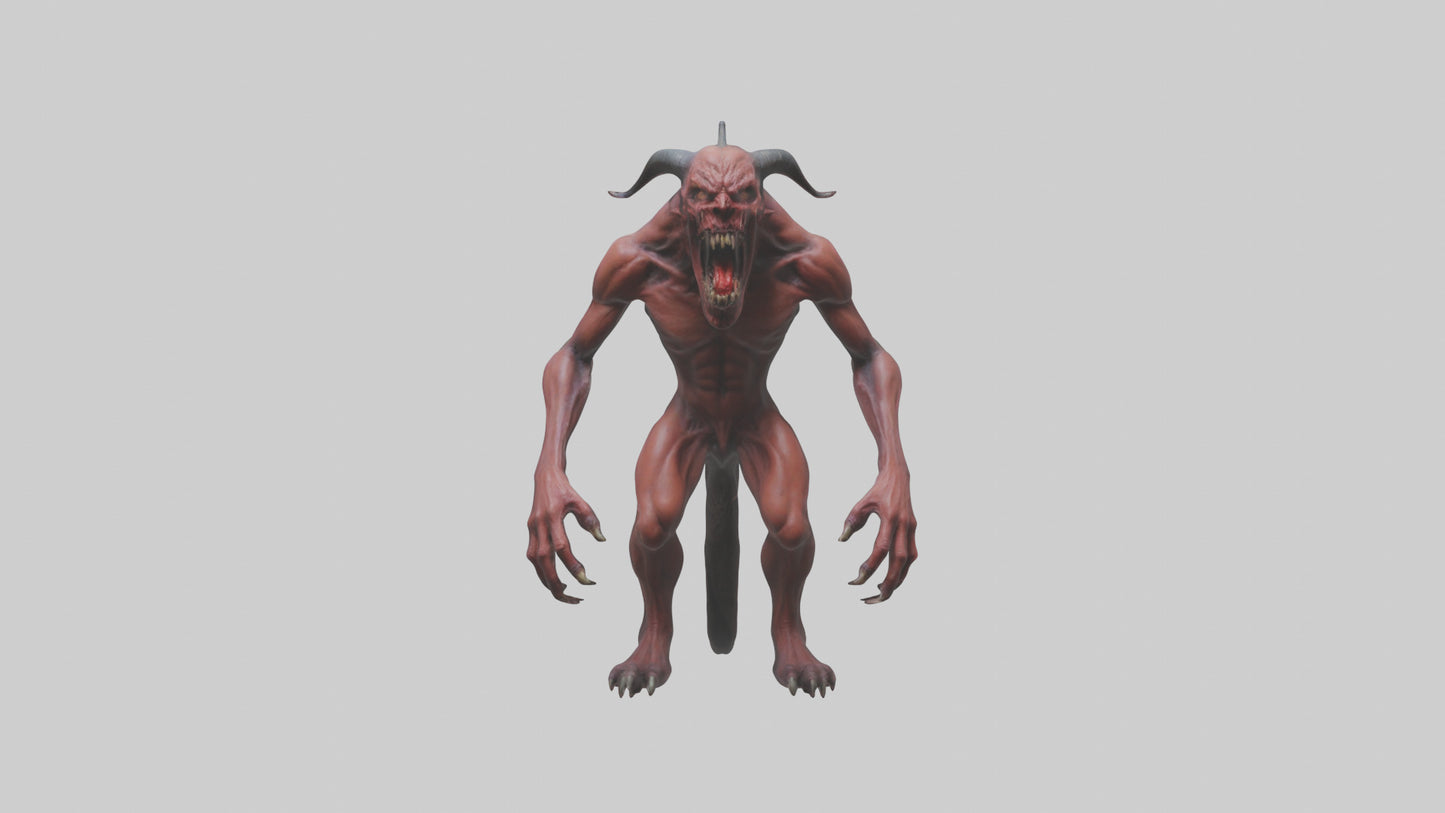 3D model Devouring demon model VR / AR / low-poly