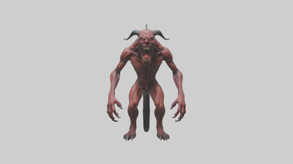 3D model Devouring demon model VR / AR / low-poly