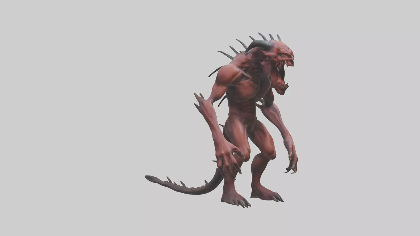 3D model Devouring demon model VR / AR / low-poly