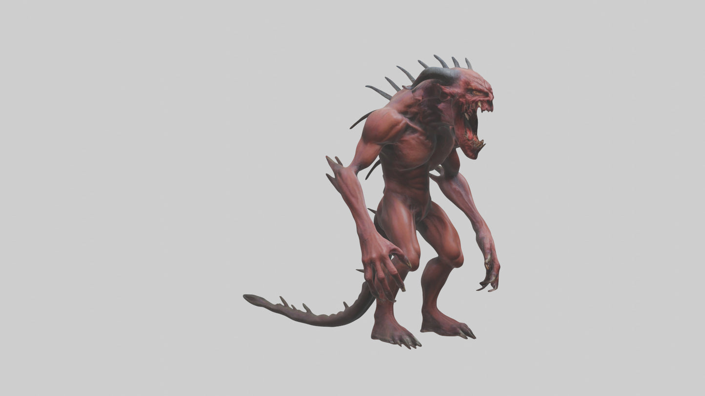 3D model Devouring demon model VR / AR / low-poly