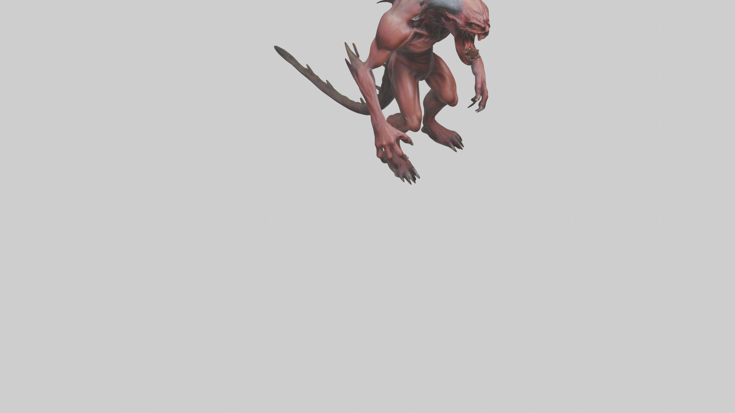 3D model Devouring demon model VR / AR / low-poly
