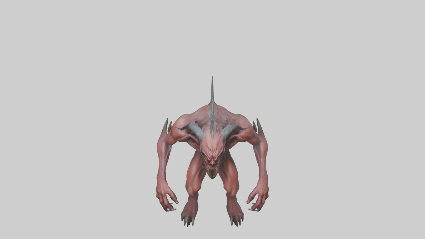 3D model Devouring demon model VR / AR / low-poly