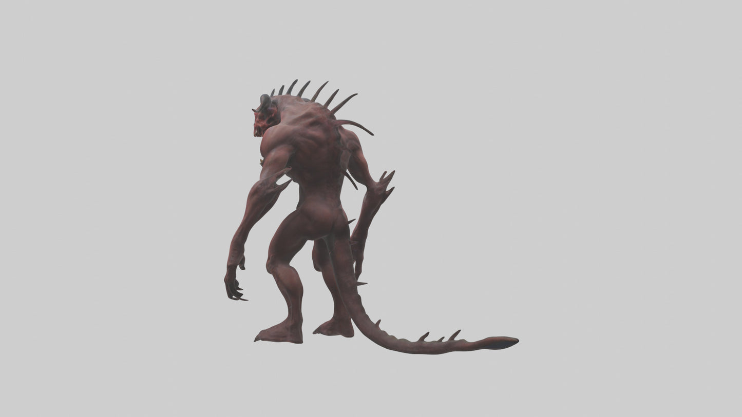 3D model Devouring demon model VR / AR / low-poly