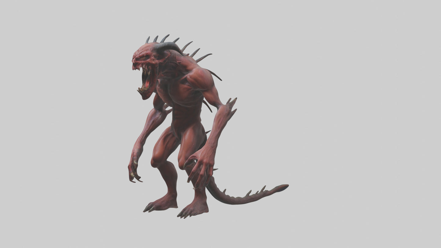3D model Devouring demon model VR / AR / low-poly