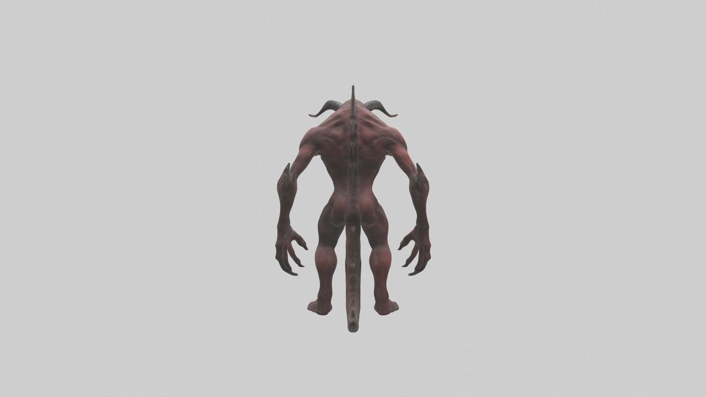 3D model Devouring demon model VR / AR / low-poly