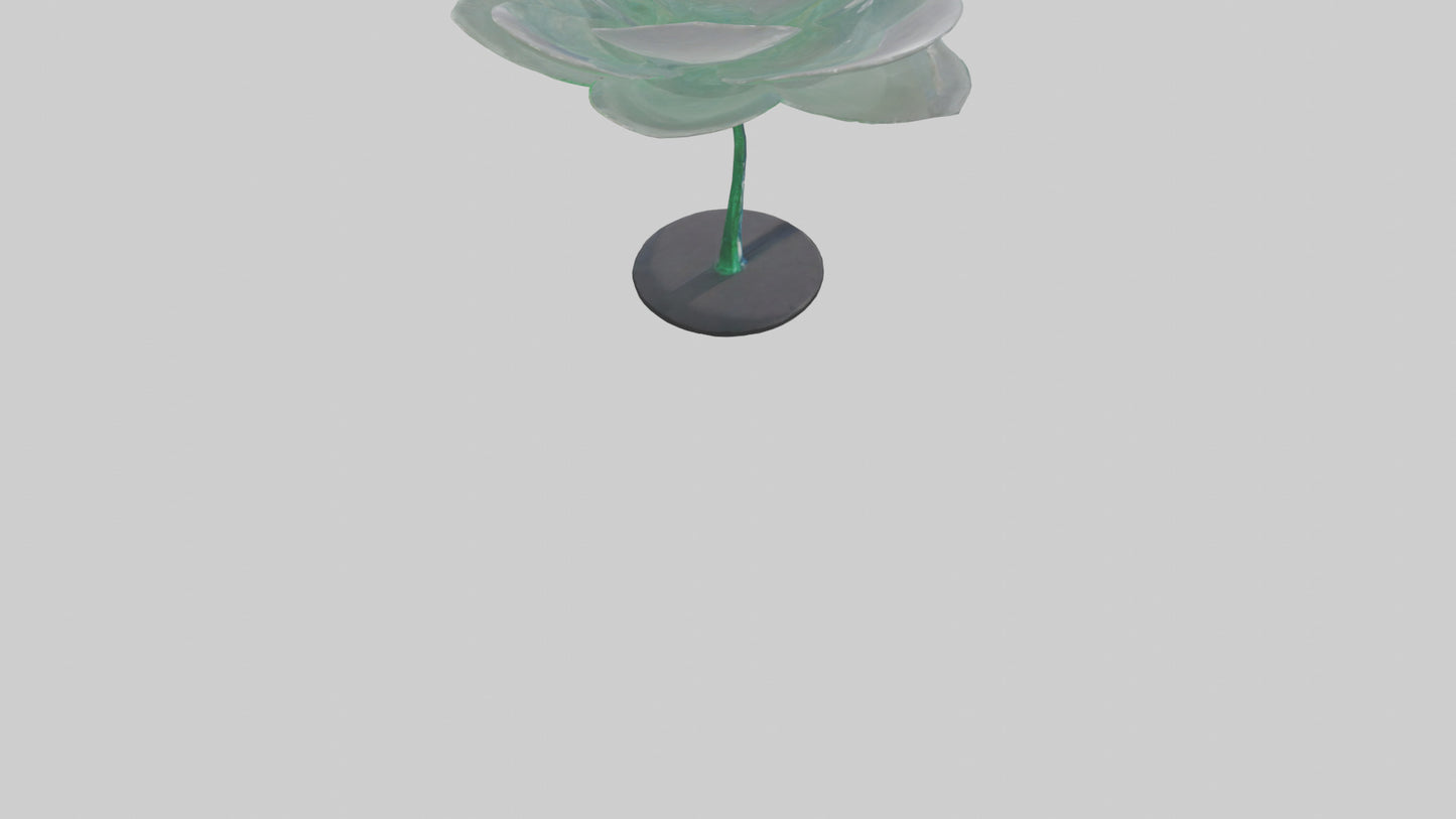 3D model DewDrop Flower Sculpture model VR / AR / low-poly