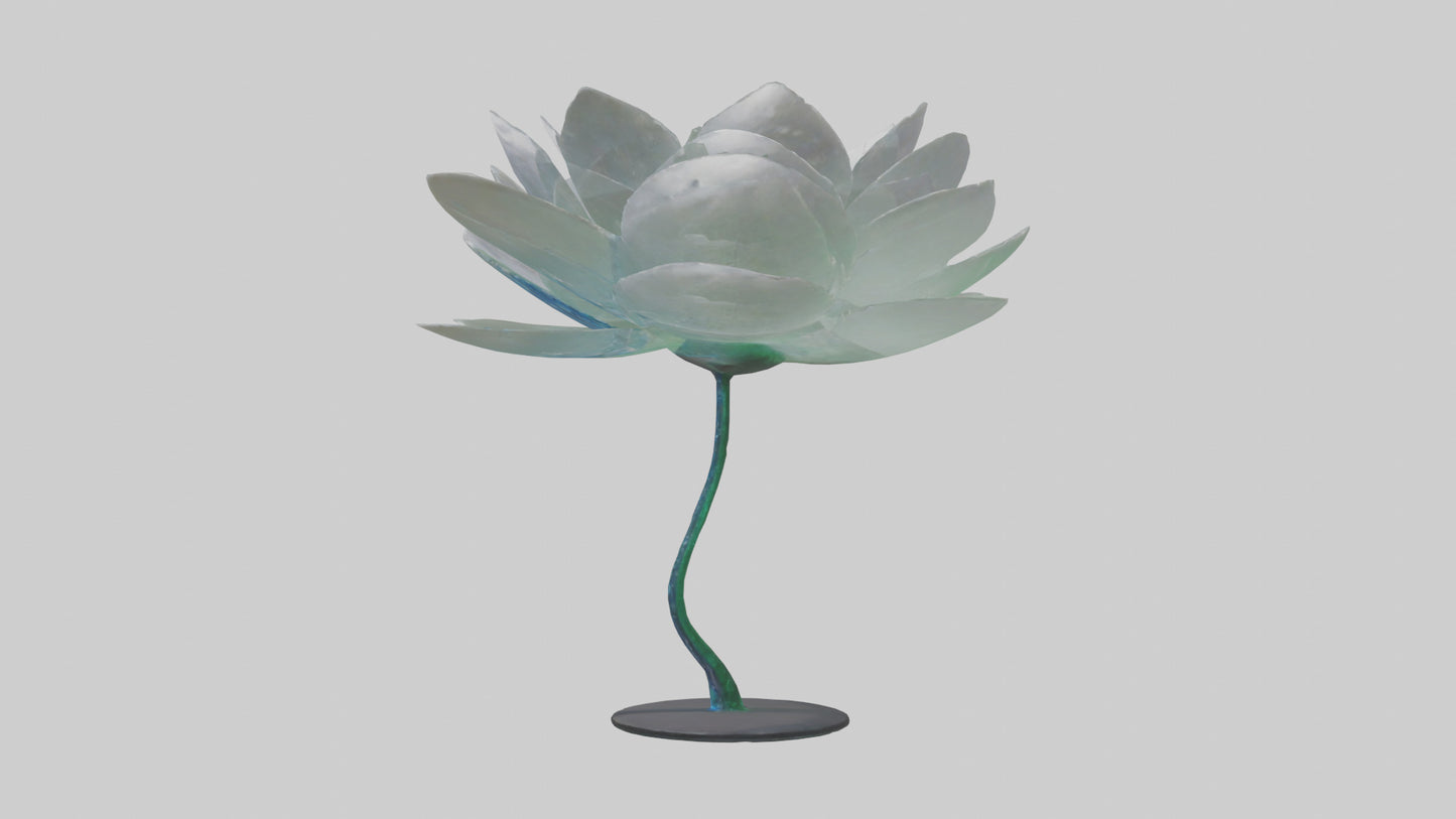 3D model DewDrop Flower Sculpture model VR / AR / low-poly