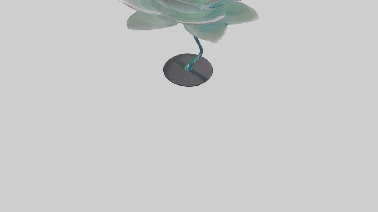 3D model DewDrop Flower Sculpture model VR / AR / low-poly