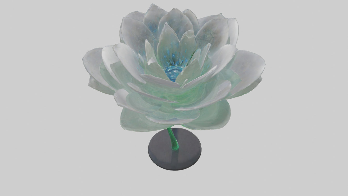 3D model DewDrop Flower Sculpture model VR / AR / low-poly