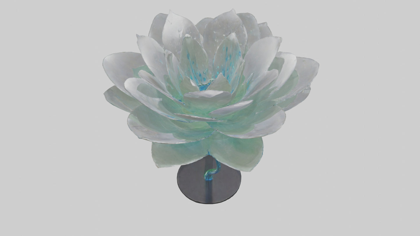 3D model DewDrop Flower Sculpture model VR / AR / low-poly
