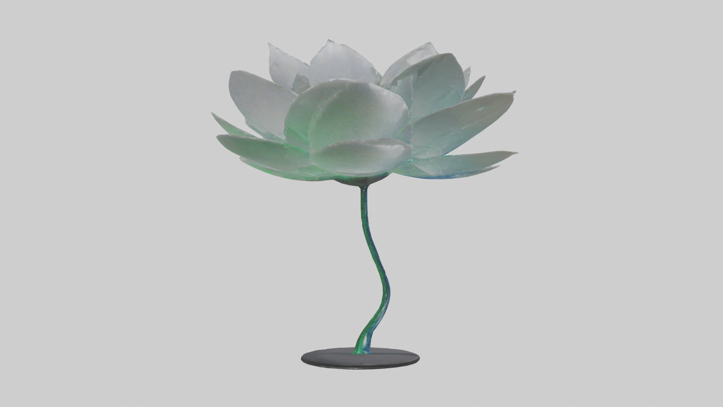 3D model DewDrop Flower Sculpture model VR / AR / low-poly