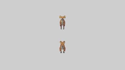 3D model Dhole running in pack model VR / AR / low-poly