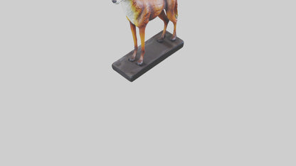 3D model Dhole statue model VR / AR / low-poly