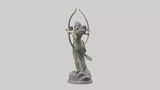 3D model Diana the Huntress statue model VR / AR / low-poly
