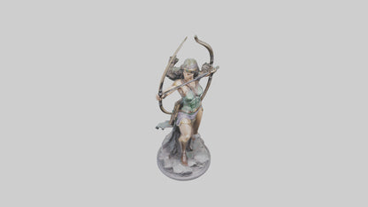 3D model Diana the Huntress statue model VR / AR / low-poly