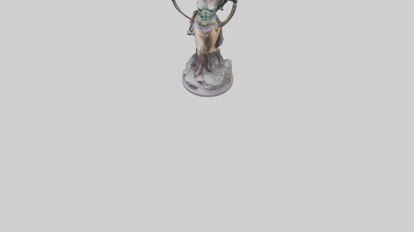 3D model Diana the Huntress statue model VR / AR / low-poly
