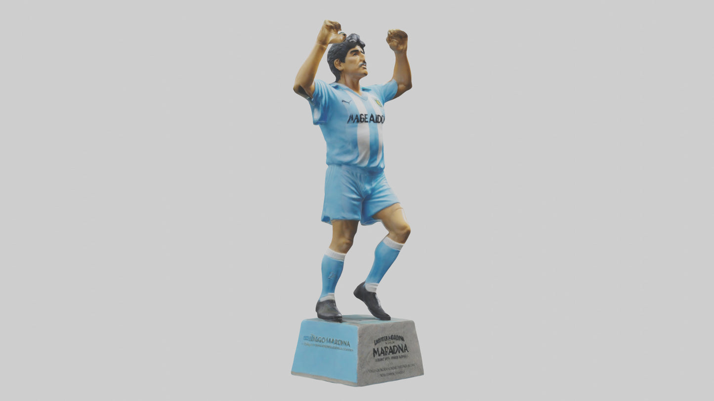 3D model Diego Maradona statue model VR / AR / low-poly