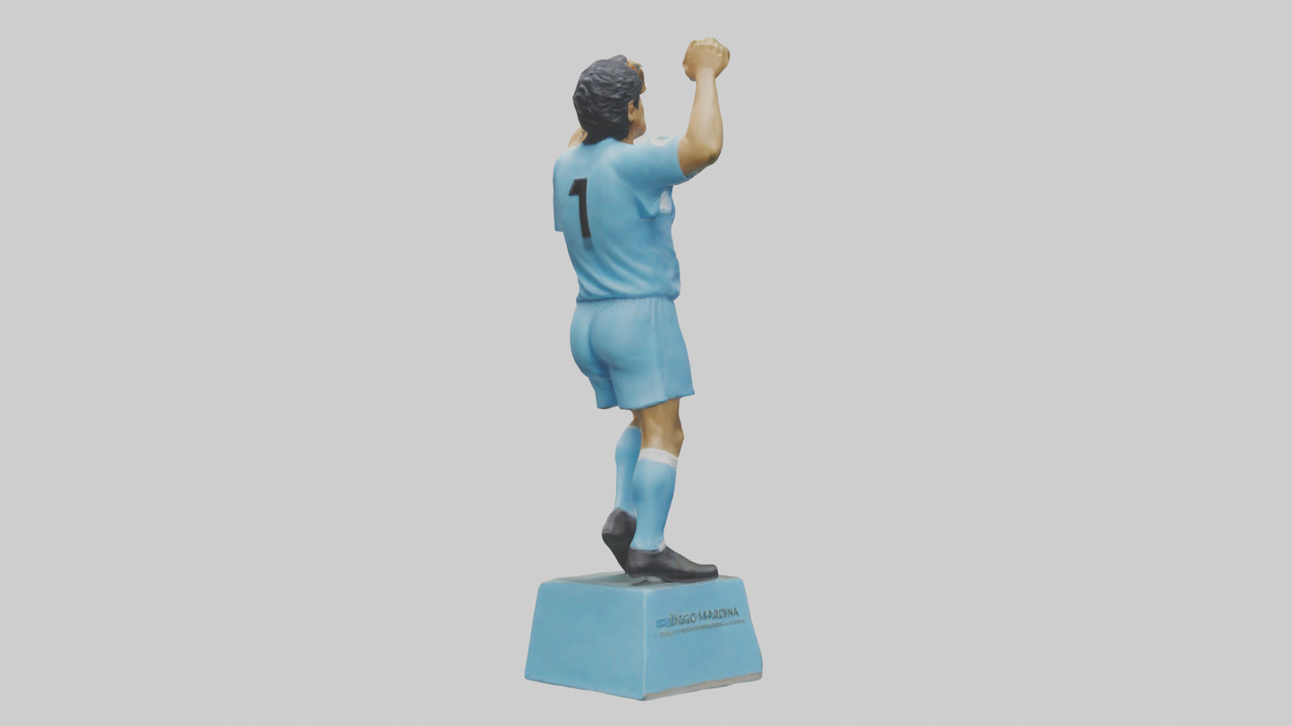3D model Diego Maradona statue model VR / AR / low-poly