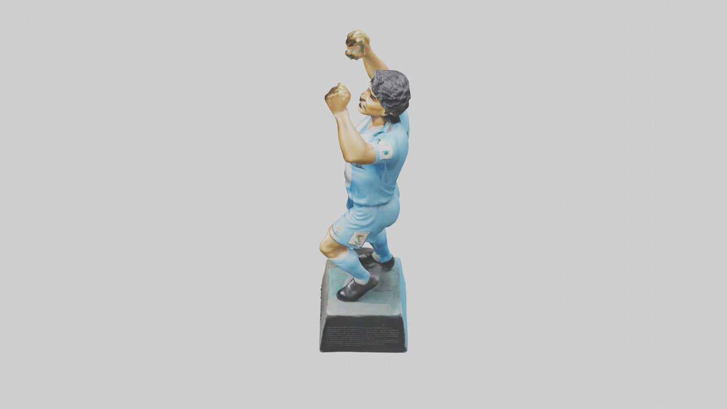 3D model Diego Maradona statue model VR / AR / low-poly