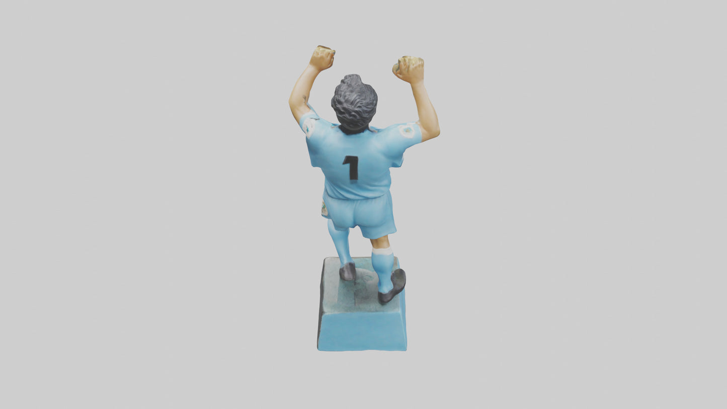 3D model Diego Maradona statue model VR / AR / low-poly