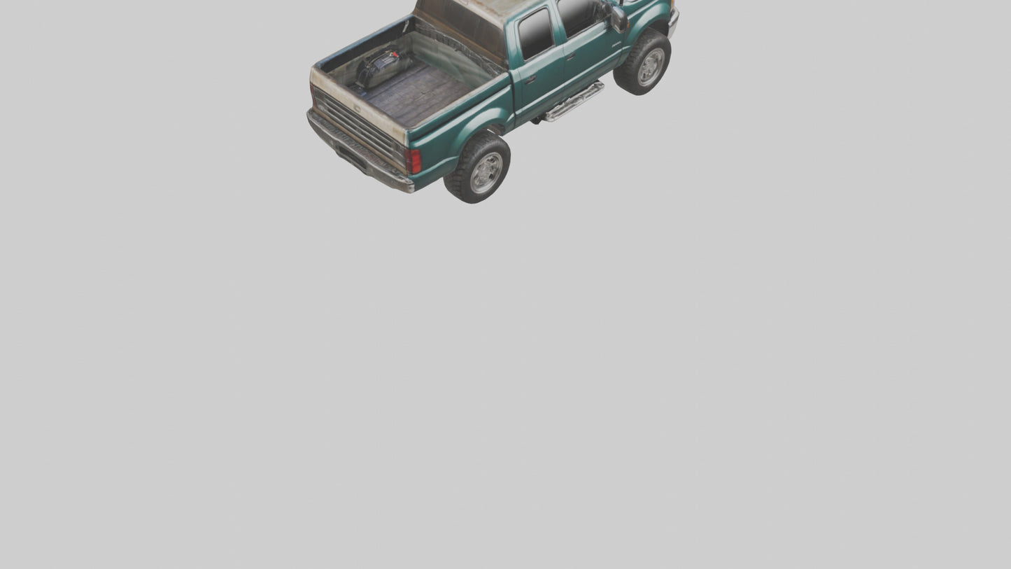 3D model Dieselpowered Pickup Truck model 2 VR / AR / low-poly