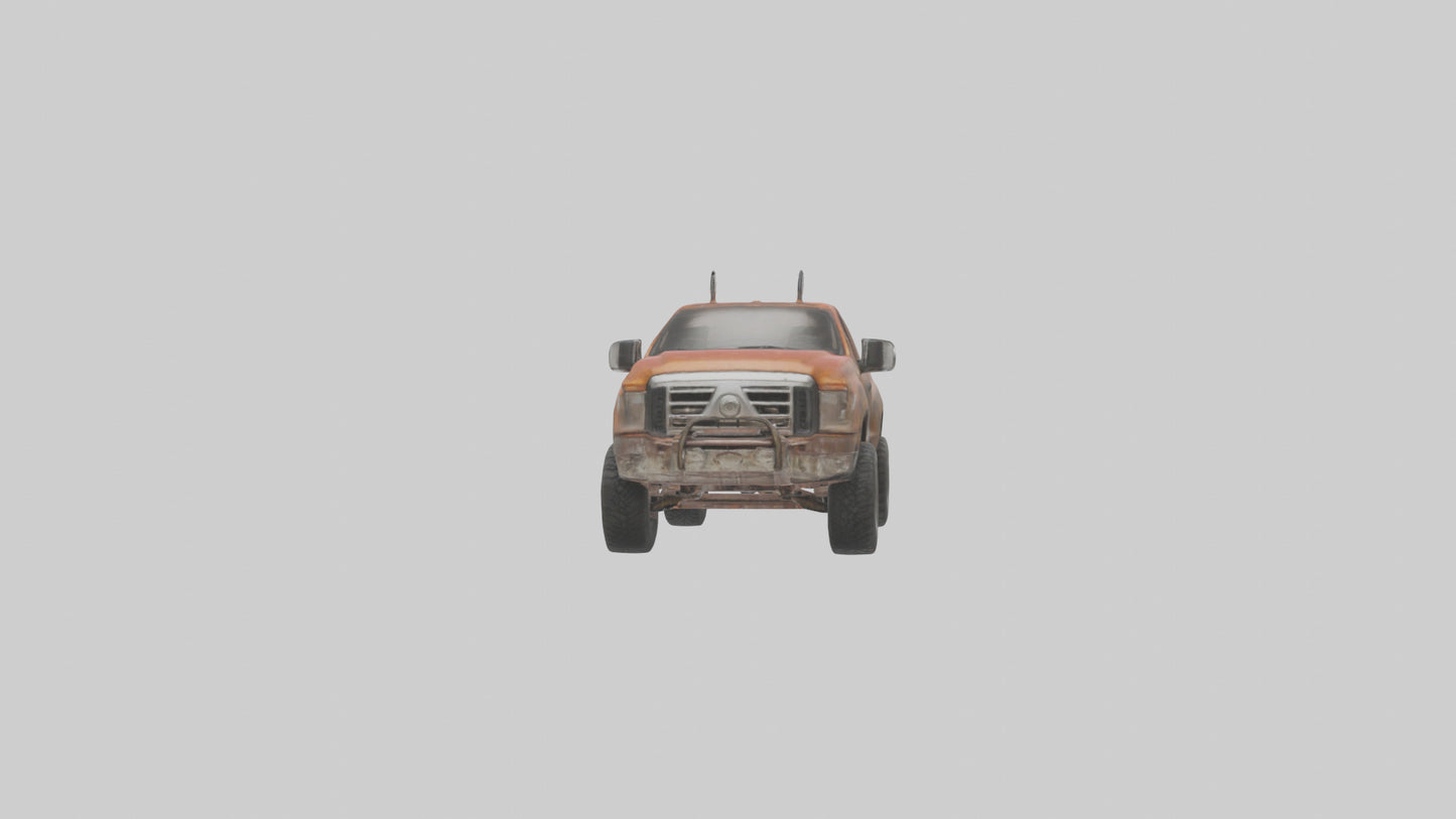 3D model Dieselpowered Pickup Truck model 2 VR / AR / low-poly