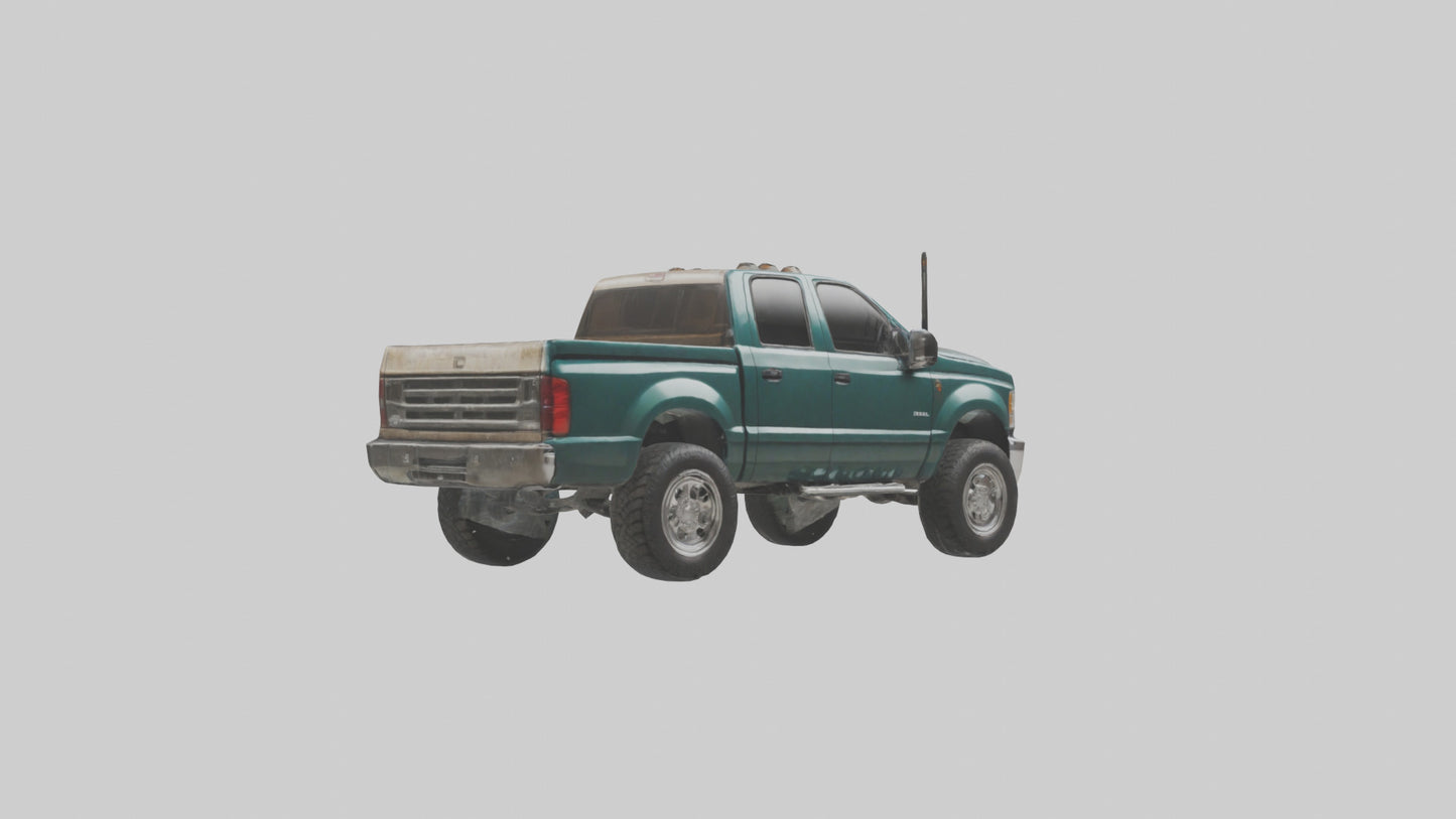 3D model Dieselpowered Pickup Truck model 2 VR / AR / low-poly