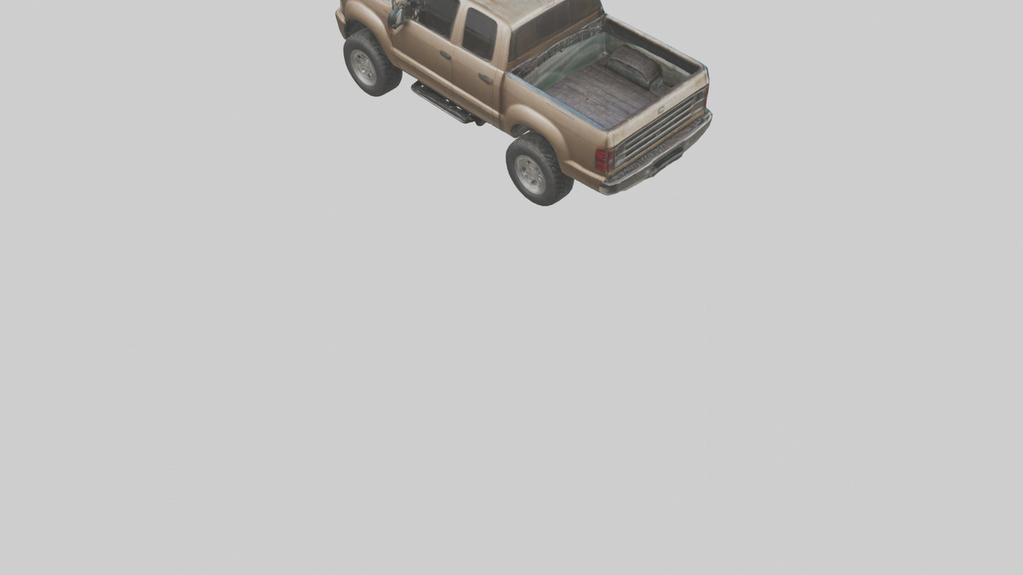 3D model Dieselpowered Pickup Truck model 2 VR / AR / low-poly