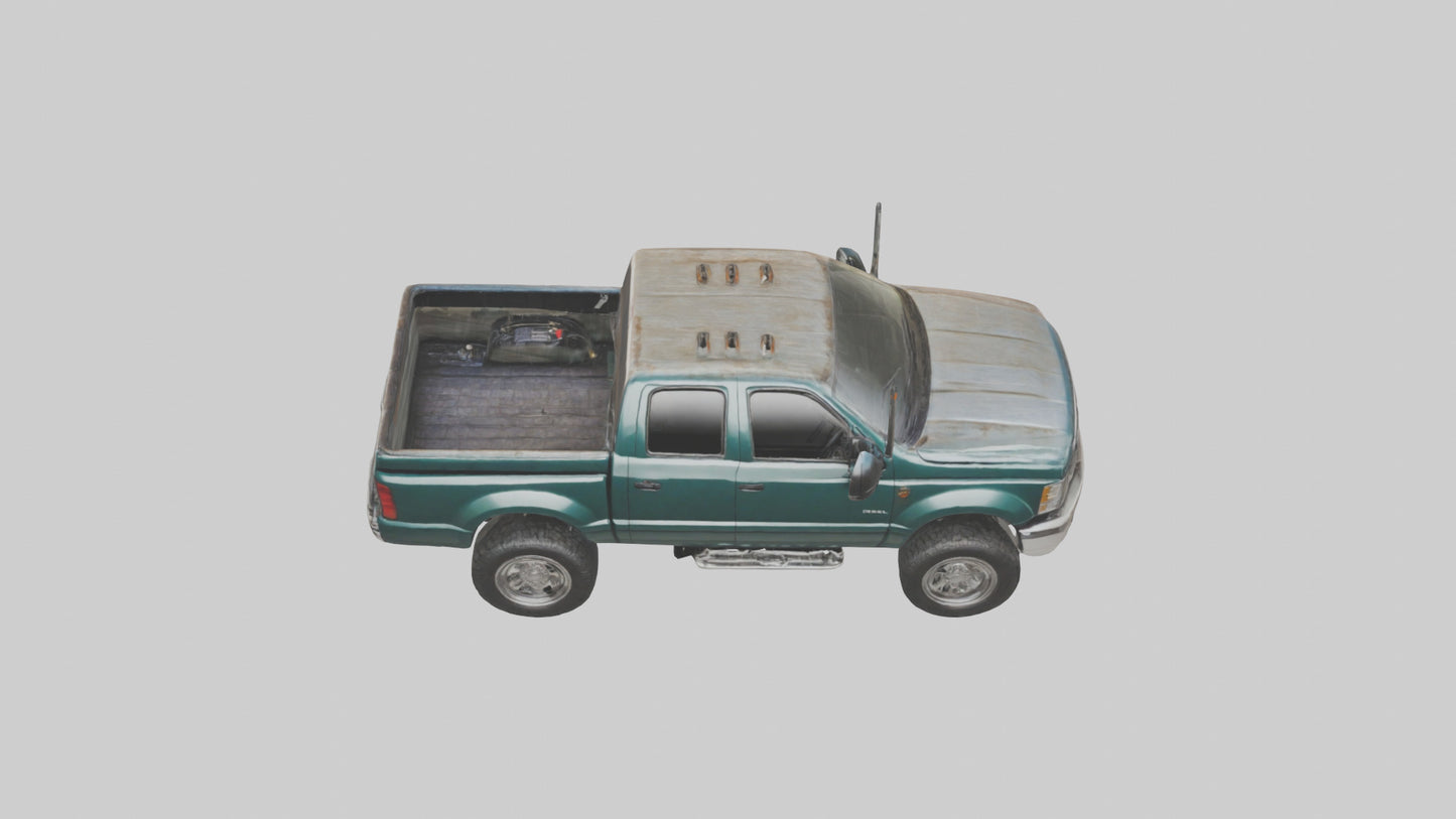 3D model Dieselpowered Pickup Truck model 2 VR / AR / low-poly