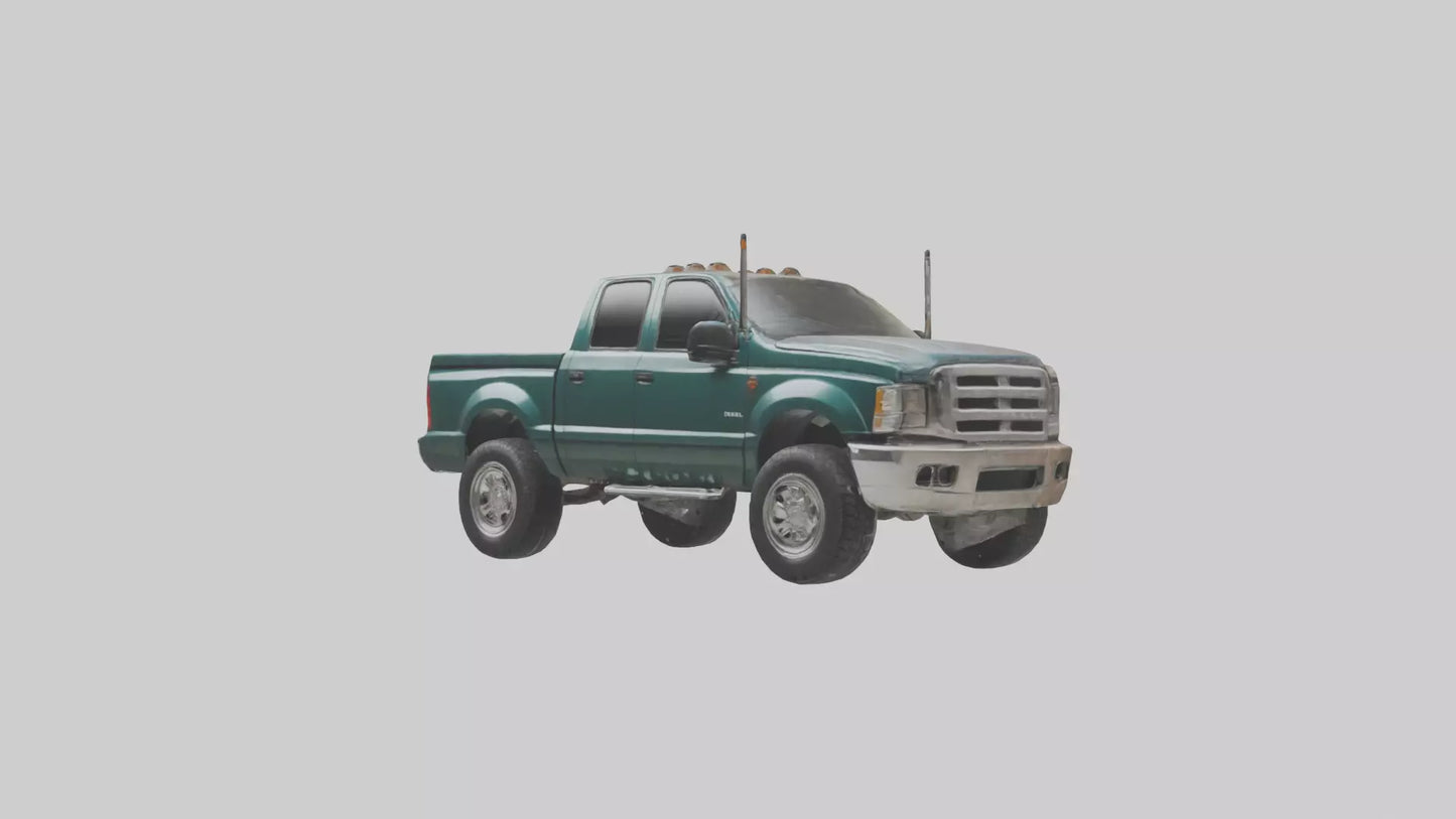 3D model Dieselpowered Pickup Truck model 2 VR / AR / low-poly