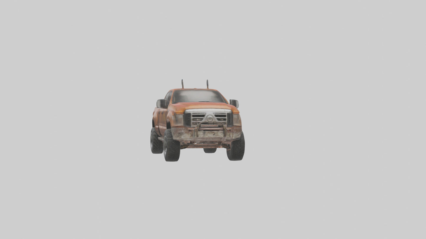 3D model Dieselpowered Pickup Truck model 2 VR / AR / low-poly