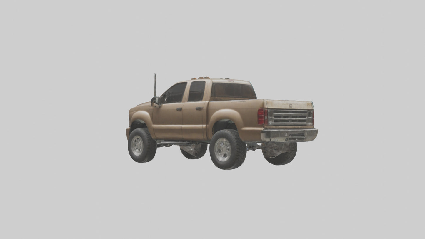 3D model Dieselpowered Pickup Truck model 2 VR / AR / low-poly